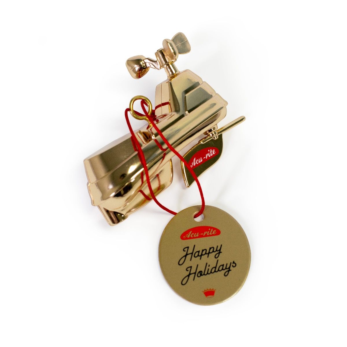 80th Anniversary AcuRite Iris Miniature Metallic Gold Ornament - Weathershack