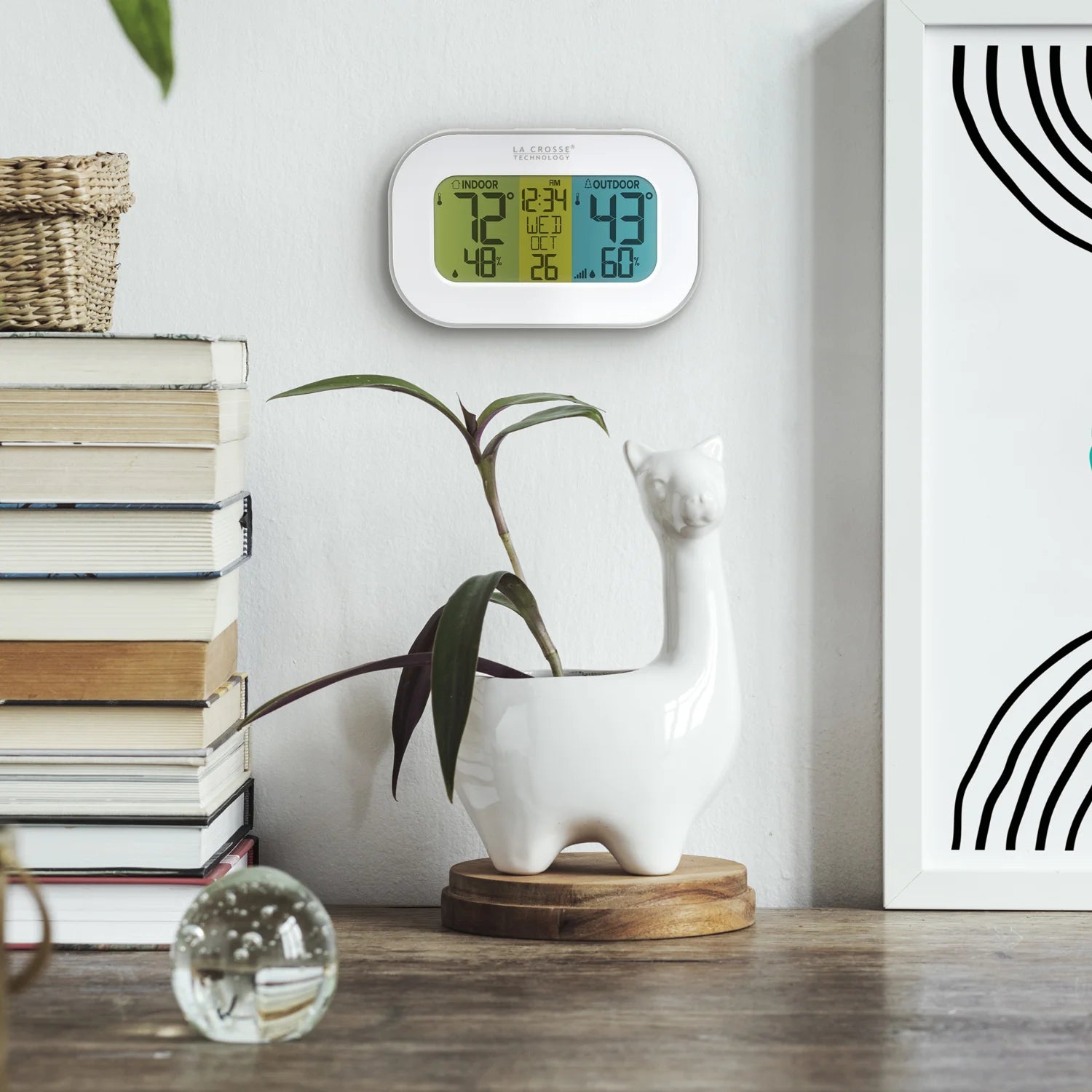 La Crosse Technology Wireless Temperature and Humidity Station with Tri-Color LCD - Weathershack