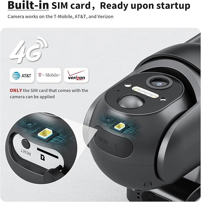 Solar Powered WiFi/Cellular Security Camera – 2K 360° Outdoor Wireless Cam with Spotlight, Color Night Vision & PIR Sensor - Weathershack