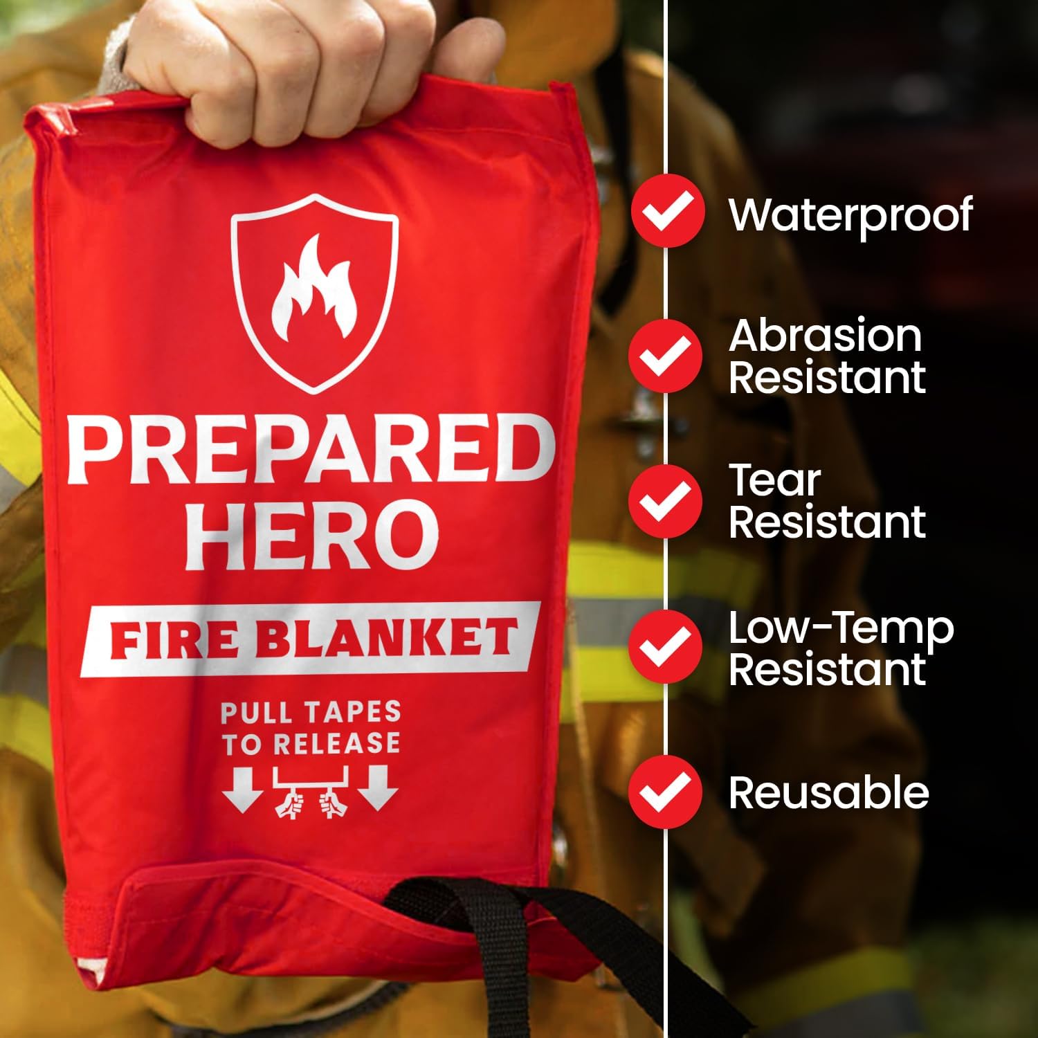 Fire Emergency Blanket for Home, Kitchen and Outdoor - 40” x 40” - Weathershack