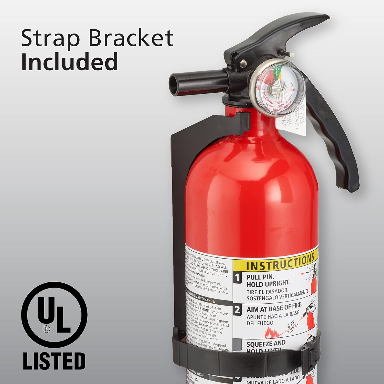 Kidde Dry Fire Chemical Extinguisher for Home, 1-A:10-B:C (mounting bracket included) - Weathershack