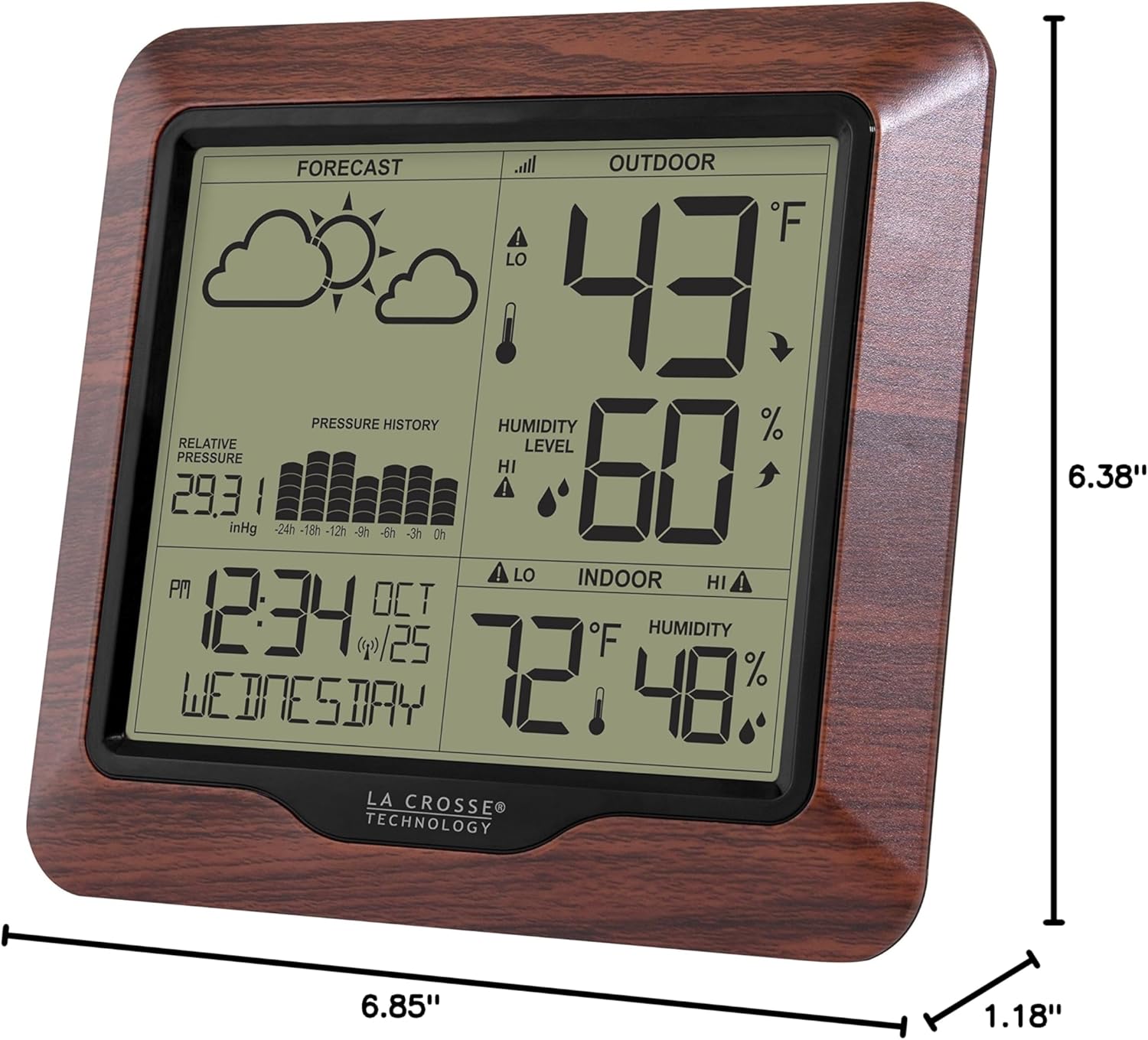 La Crosse Technology Weather Station with Forecast and Atomic Time - Weathershack
