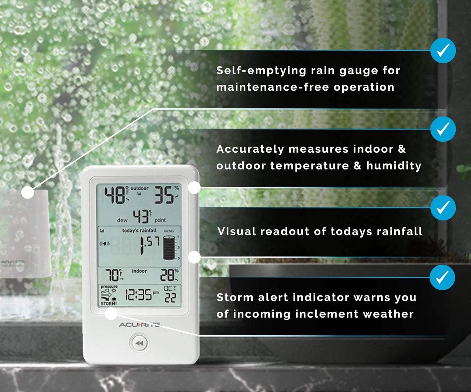 Acurite 01089M features on monitor