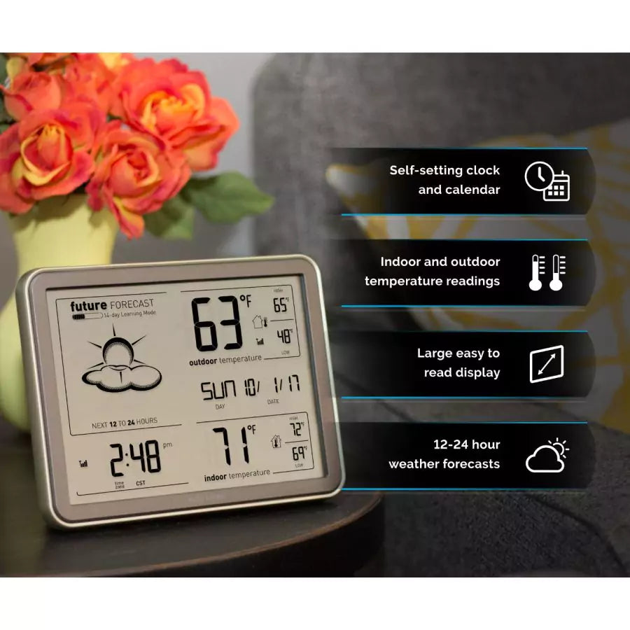 Acurite weather monitoring display with key features