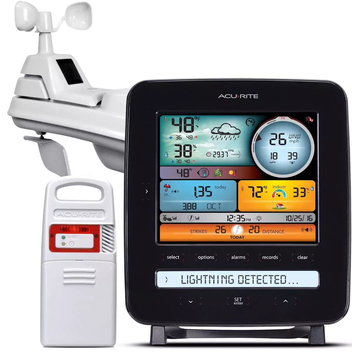 Acurite Iris 5-in-1 weather station with lighting detector and color display