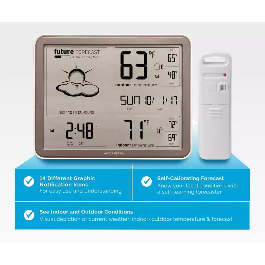 acurite weather forecasting device with features with weather sensor