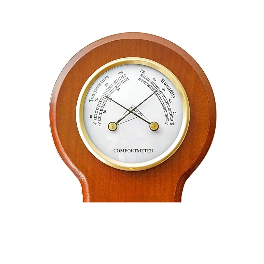 Ambient Weather BA212 Wall Mounted Weather Station with Thermometer, Hygrometer, and Barometer - Cherry Finish - Weathershack