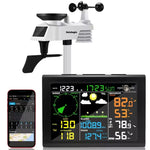 Sainlogic weather station with sensor and display with app for remote monitoring.
