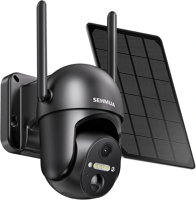 SEHMUA Security camera Solar powered Black Colour| Weathershack