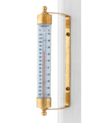 Vermont Indoor and Outdoor 7" Thermometer (Living Finish Brass) - Weathershack