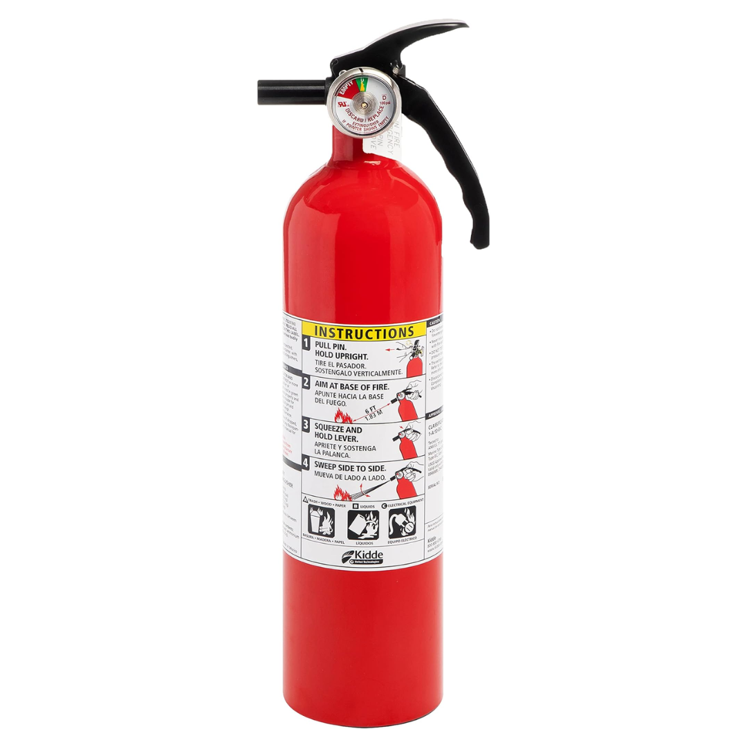 Kidde Dry Fire Chemical Extinguisher for Home, 1-A:10-B:C (mounting bracket included) - Weathershack