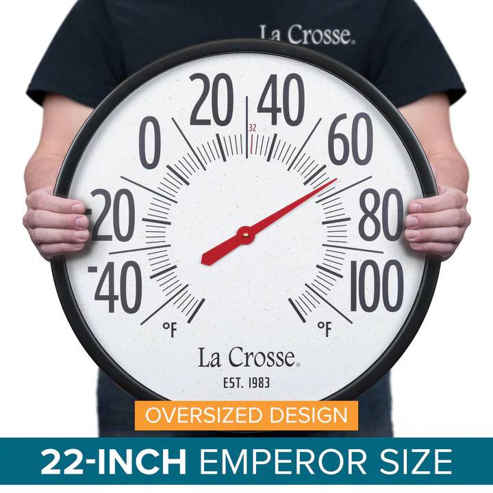 La Crosse Technology Oversized 22-inch Emperor Size Dial Thermometer - Weathershack
