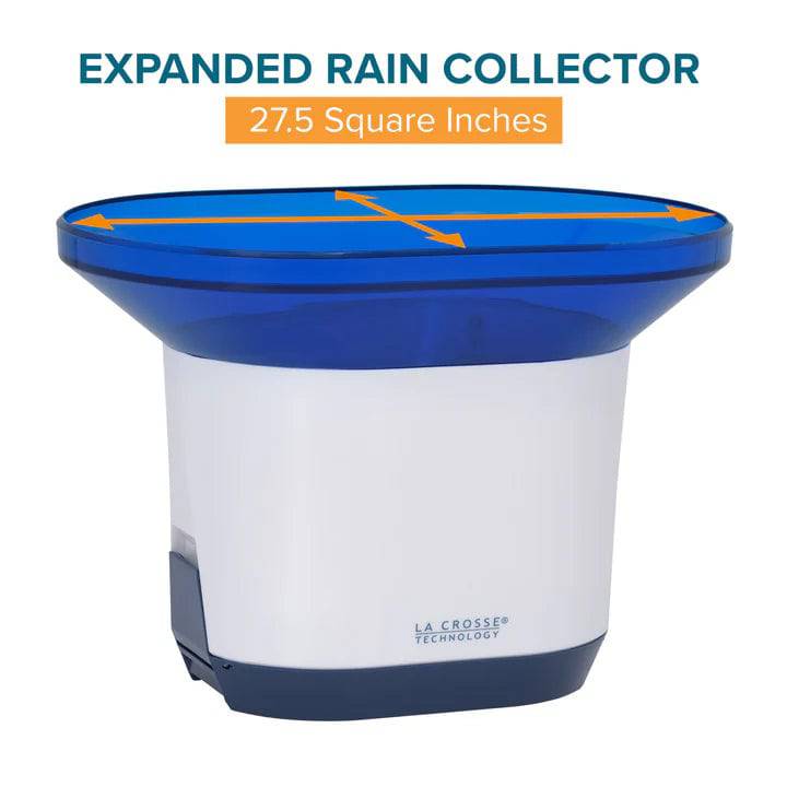 La Crosse Technology Wireless Digital Rain Gauge with Temp & Humidity Sensor - Weathershack