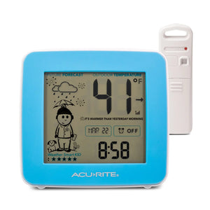 What-To-Wear Weather Station with Alarm Clock, and Outdoor Temperature with Forecast - Weathershack