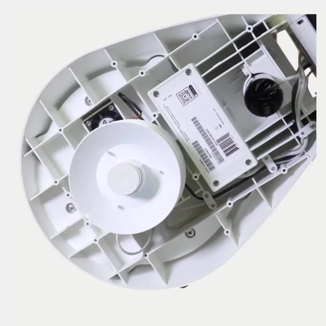 Internal view of KestrelMet 6000 weather station showing 24-hour aspirating fan