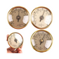 Weather Stations, Barometer,Barometers for The Home,7.2 * 7.2cm Wall-Mounted Barometer Thermometer Hygrometer,3 PCS Wireless Weather Station for Household Use,Gold - Weathershack