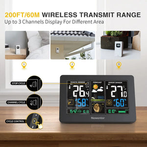 Newentor Wireless Weather Station  Indoor Outdoor Thermometer - Weathershack