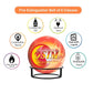 Portable Automatic Fire Extinguisher Ball with Bracket and Hook, Fire Types ABCEF (1.1Lb,0.5in diam)