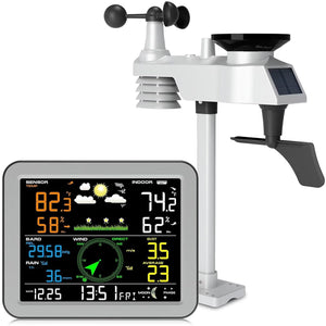 Gevanti 10-in-1 wireless weather station - thermometer, humidity, air pressure, rain gauge, dew point, wind speed/direction, moon phase, forecast, alarm & chart - Weathershack