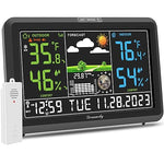 DreamSky weather station wireless indoor outdoor thermometer with digital atomic clock, large display with adjustable backlight, USB port, and inside/outside temperature & humidity monitor - Weathershack