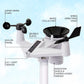 Logia 7-in-1 Wi-Fi Wireless Weather Station with 10-Day / 24 Hour Forecast, Solar & Large 8" Color Display | Measures Wind Speed/Direction, Rainfall, UV Index, Light Intensity, Temperature & Humidity - Weathershack