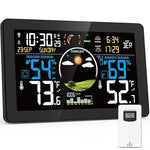 Brataste Weather Station Wireless Indoor Outdoor, Digital Thermometer with Sensor, 7.5'' HD VA Display Home Weather Stations, Accurate Temperature Humidity Gauge with Weather Forecast, Atomic Clock - Weathershack