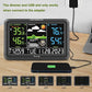 DreamSky weather station wireless indoor outdoor thermometer with digital atomic clock, large display with adjustable backlight, USB port, and inside/outside temperature & humidity monitor - Weathershack
