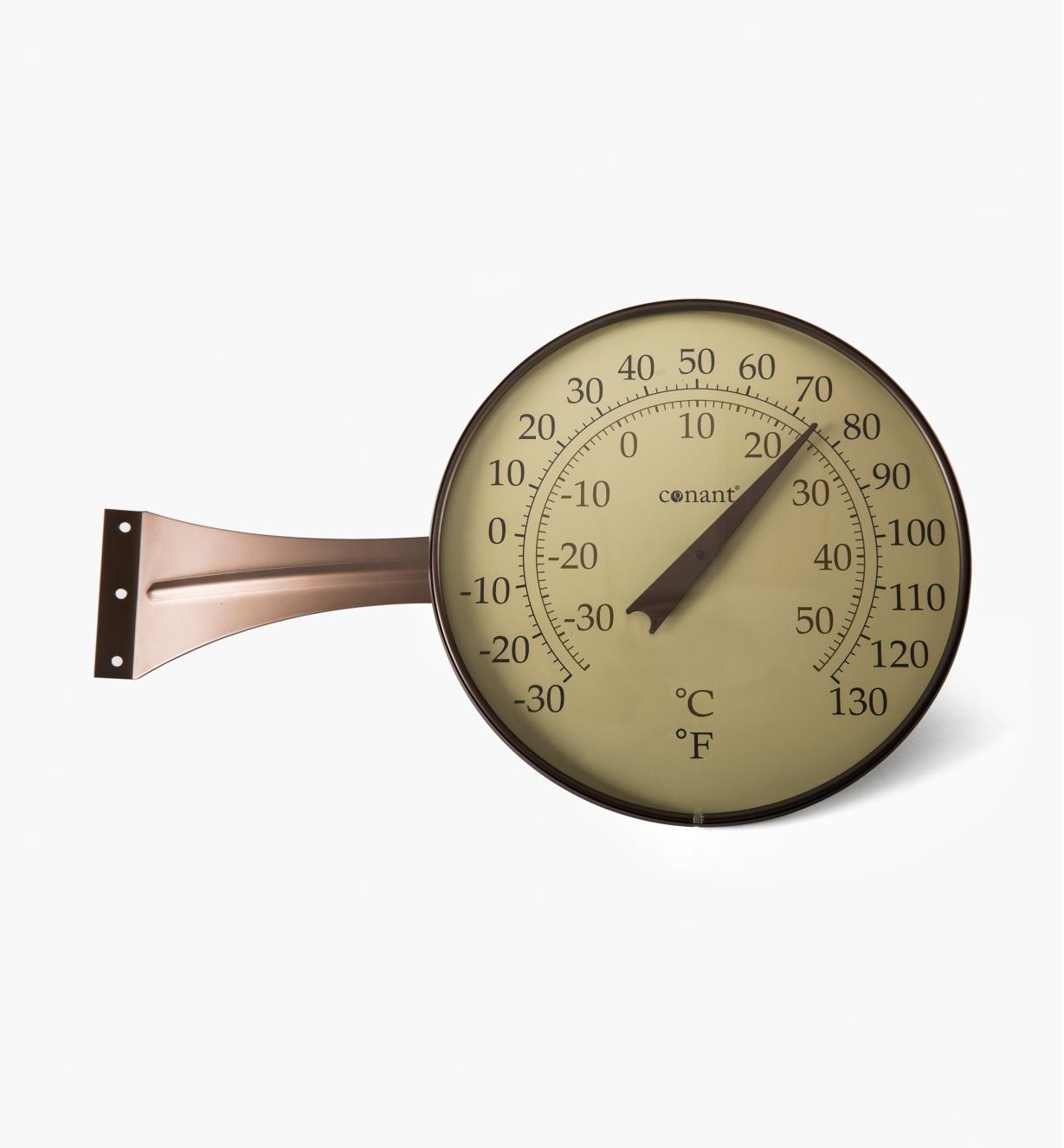 Conant Decor 8.5" Dial Thermometer in Bronze Patina - Weathershack