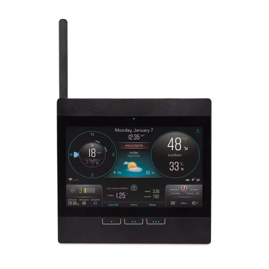 Acurite atlas Wi-Fi display closeup view