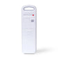 White AcuRite wireless temperature and humidity sensor with integrated hanger