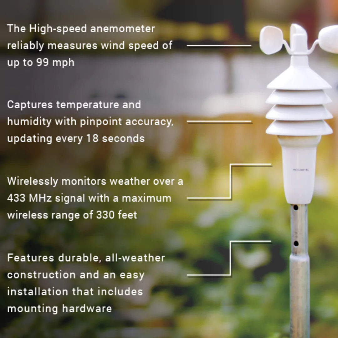 Acurite 3-in-1 weather sensor features