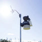 Davis vantage pro2 plus weather monitoring system with sensors and solar panel in daylight