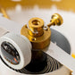 Conant Jeffersonian Drum Thermometer in Living Finish Brass - Celsius & Fahrenheit - Weathershack