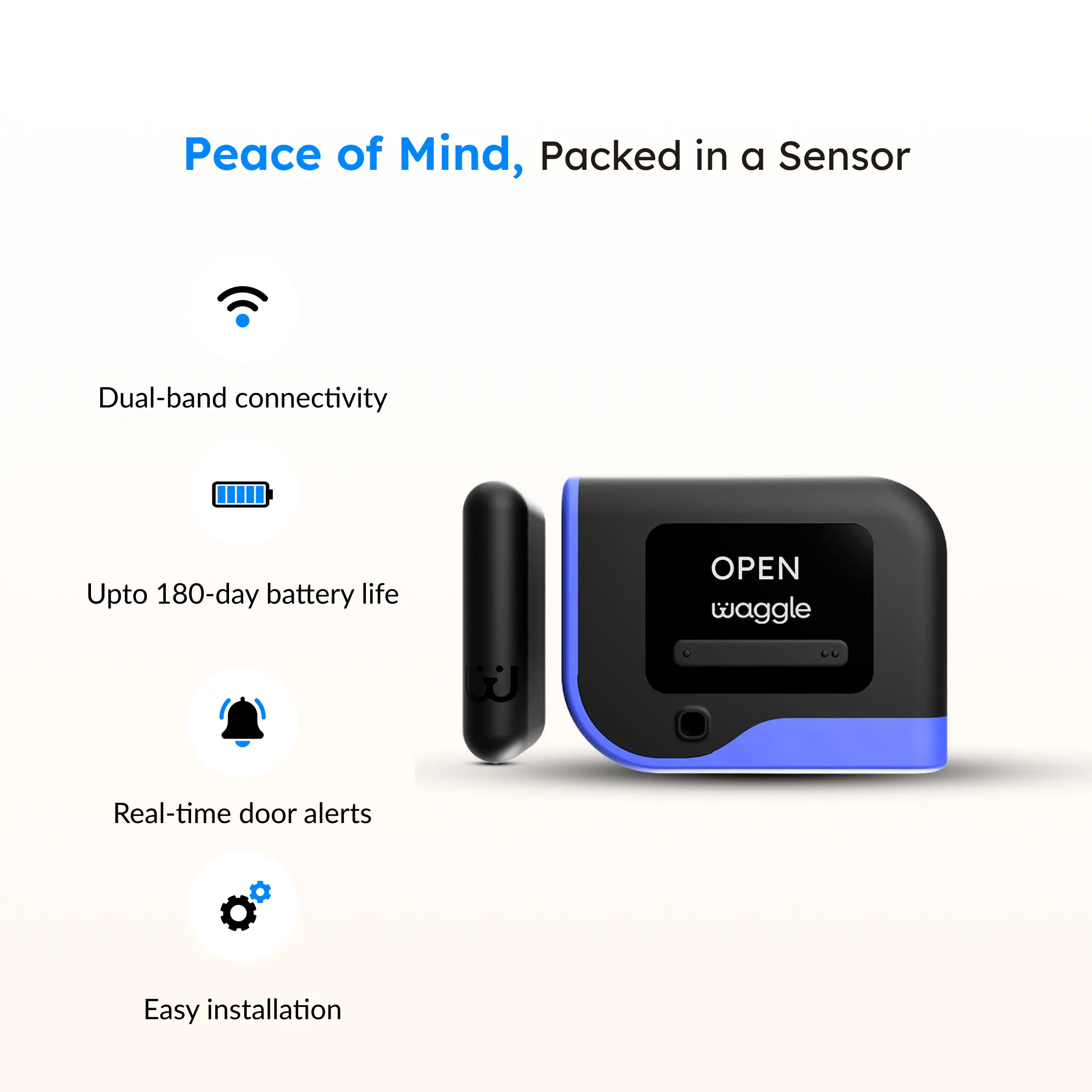 Waggle Smart Home Safety Door Sensor - Thumbnail 2