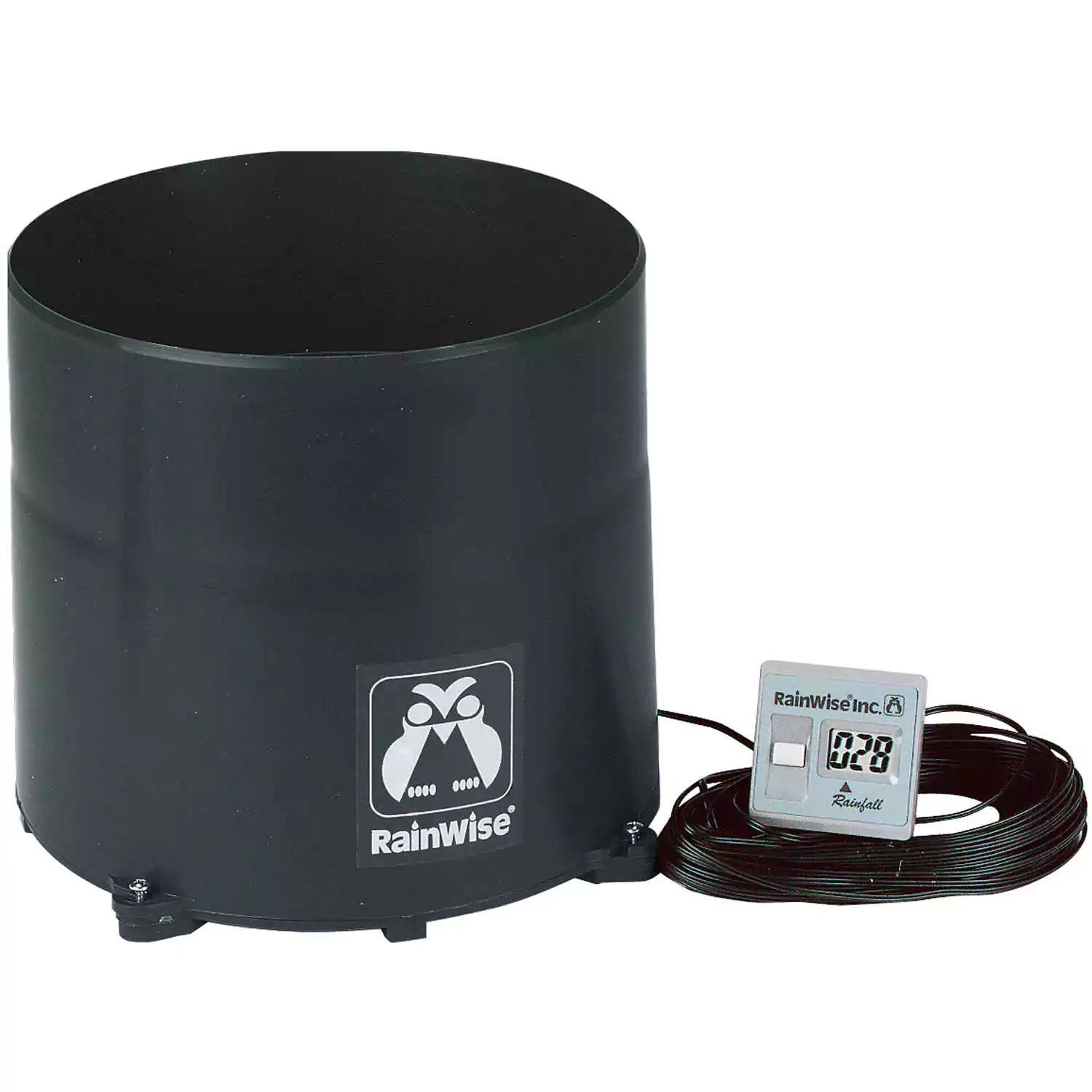 RainWise Rainew rain gauge with digital rainfall display and cable for easy measurement
