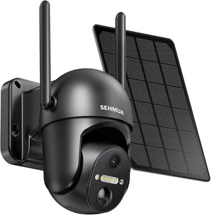 SEHMUA Security camera Solar powered Black Colour| Weathershack