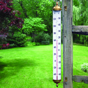 Vermont Grande View 24"Thermometer (Living Finish Brass) - Weathershack