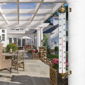 Vermont Grande View 24"Thermometer (Living Finish Brass) - Weathershack