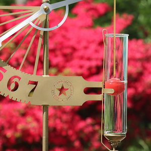 Jeffersonian 2nd Generation Rain Gauge - Living Finish Brass - Weathershack