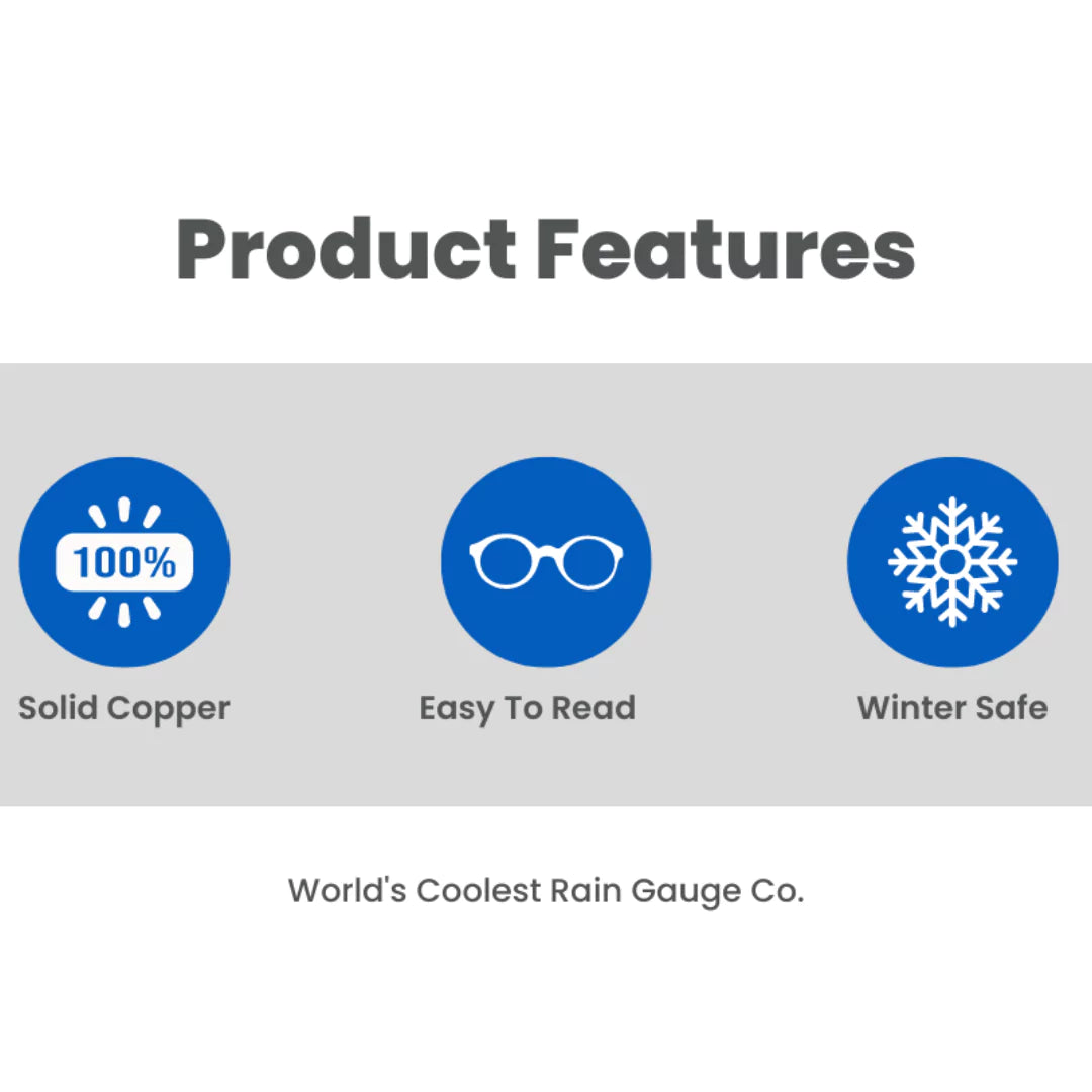 World's coolest rain gauge product features