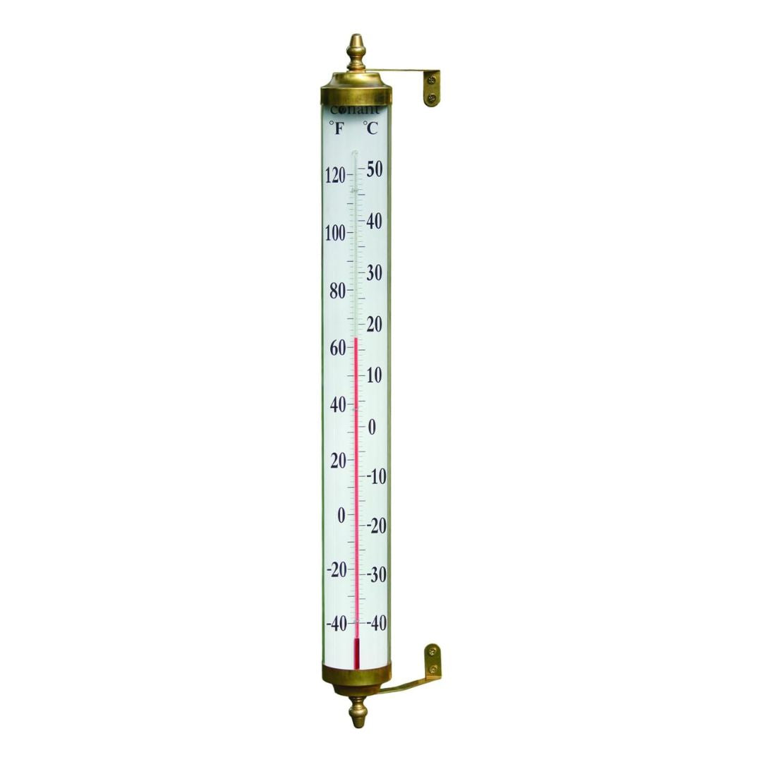 Vermont Grande View 24"Thermometer (Living Finish Brass) - Weathershack