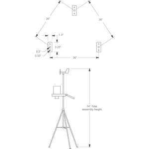 Tripod Kit for KestrelMet 6000 Cellular Weather Station - Weathershack