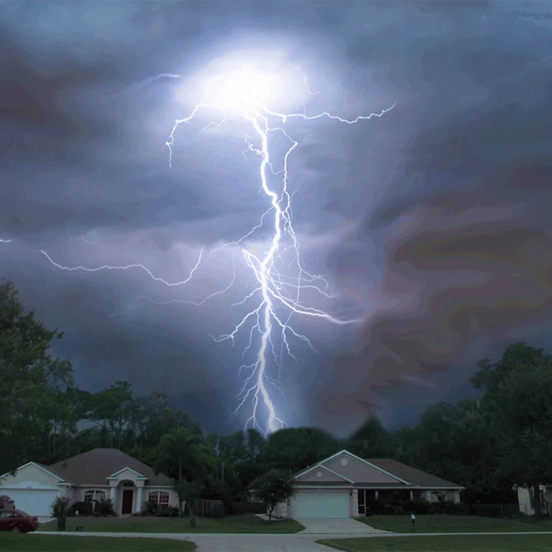 Lightning striking down