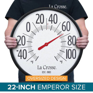 La Crosse Technology Oversized 22-inch Emperor Size Dial Thermometer - Weathershack