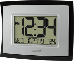 La Crosse Technology Digital Wall Clock with Indoor Temp and Calendar - Weathershack