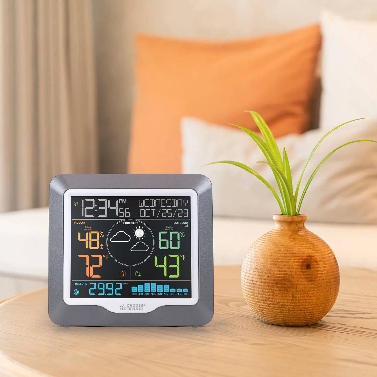 La Crosse Technology Wireless Color Weather Station with Barometric Pressure & 36-Hr Historical Graph - Weathershack