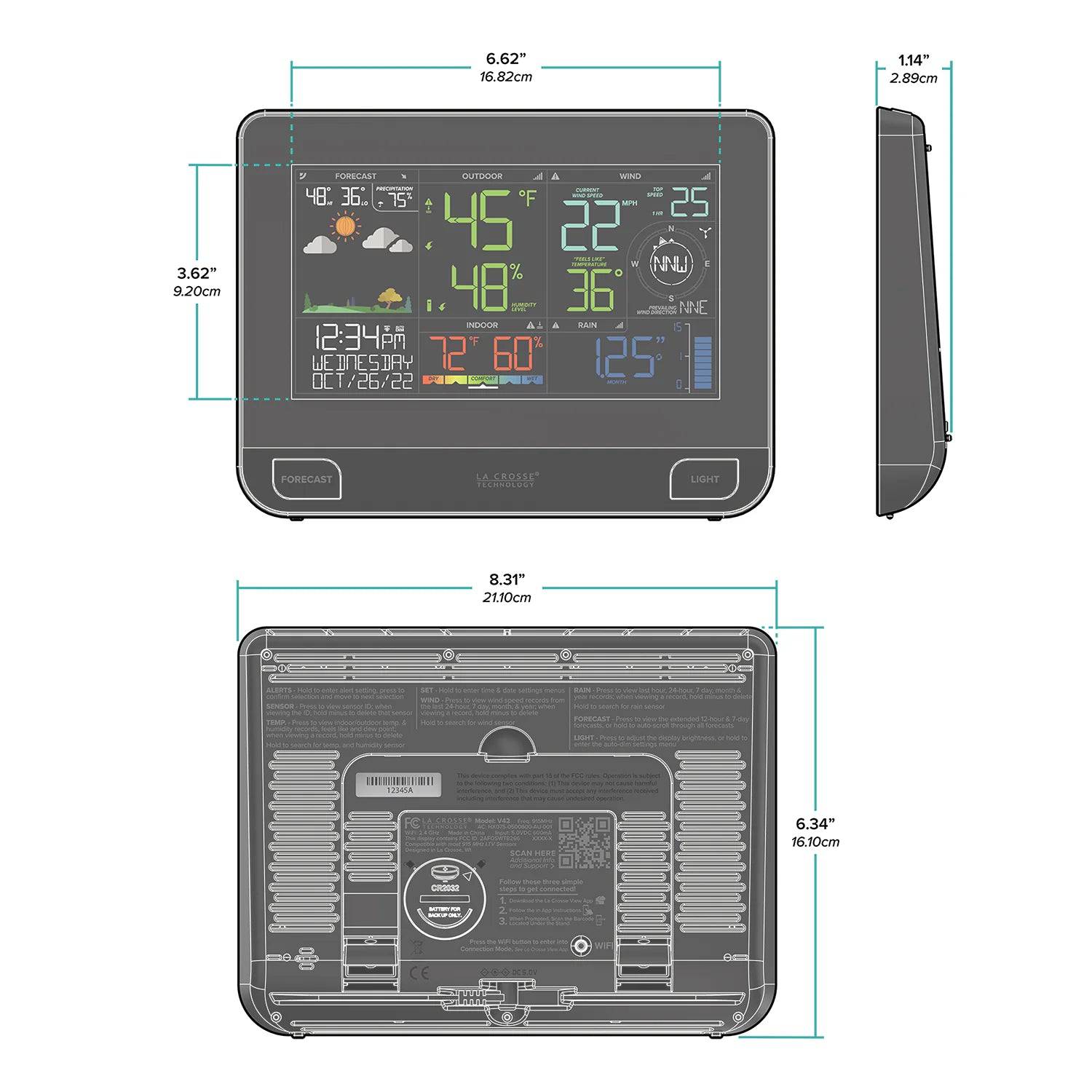 トップス WAKE Adjustable LST XL wake sapporo La Crosse Technology Wi-Fi Professional Weather Station | Weathershack