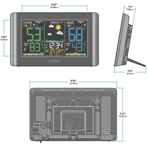 La Crosse Technology Wireless Weather Station with Customizable Alerts, Weather Forecast, Temperature, Dew Point, Humidity, Time & Heat Index - Bulk - Weathershack