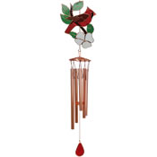 Gift Essentials Stained Glass Cardinal Wind Chime - Large