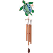 Gift Essentials Stained Glass Sea Turtle Wind Chime